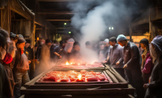新宁腊肉古法熏制工坊盛大开放，游客亲身体验千年烟熏技艺