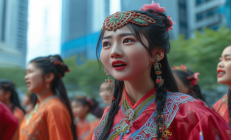 “城步六月六山歌擂台赛引入AR特效，歌手与虚拟刘三姐同台竞技，打造视听盛宴”